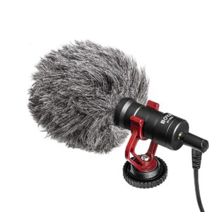 Mini μικρόφωνο αλουμινίου με γούνινο φίλτρο BOYA BY-MM1