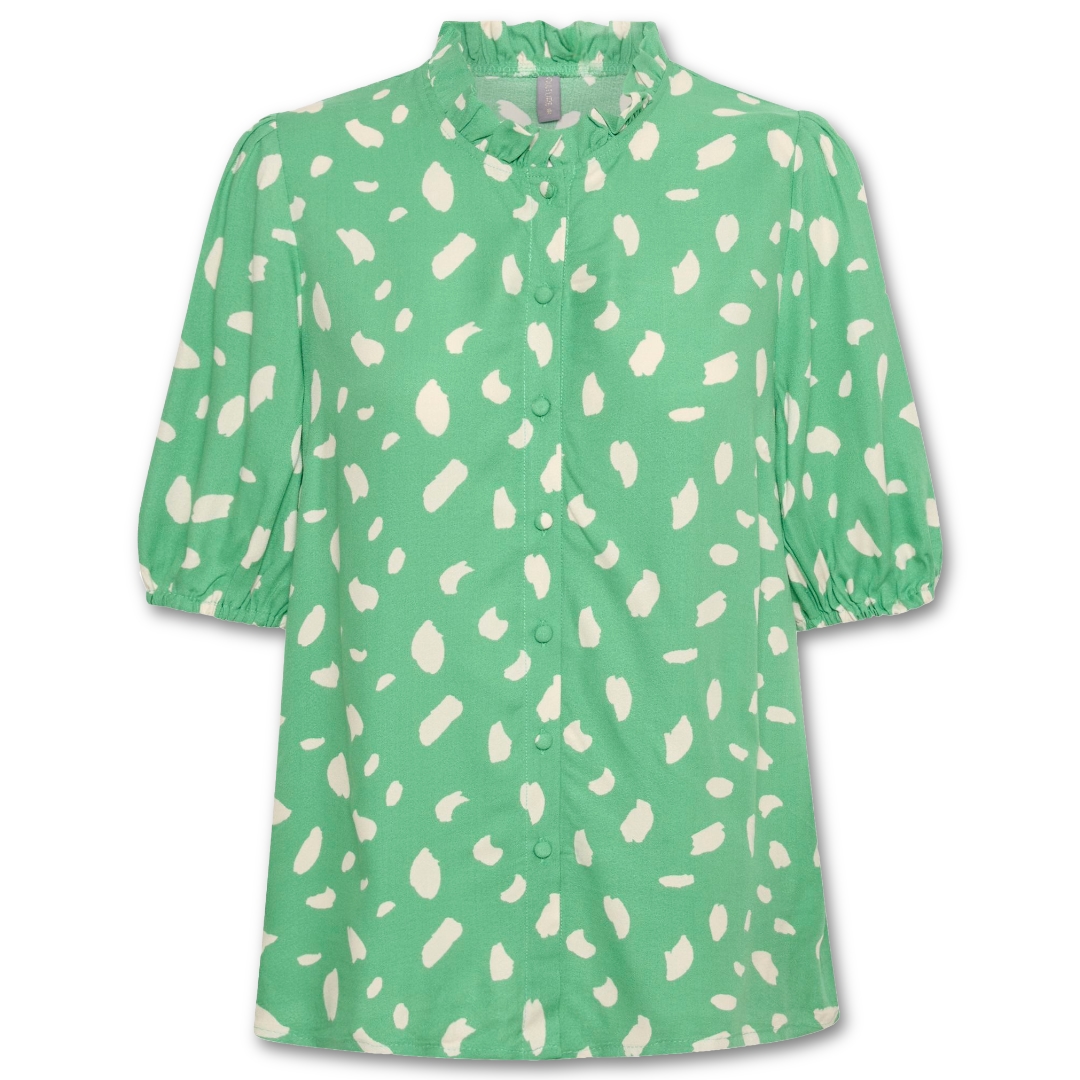 Γυναικείο κοντομάνικο πουκάμισο Assa Culture - Πράσινο, L