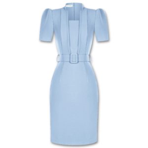 Σιελ εφαρμοστό φόρεμα Rinascimento - Γαλάζιο, M