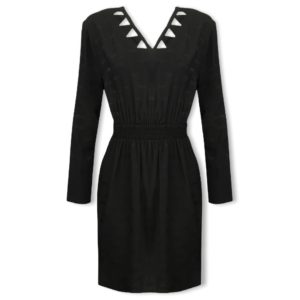 Μαύρο μίνι εξώπλατο φόρεμα Cheetas Pepaloves - S, Μαύρο