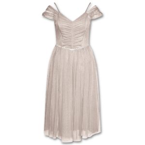 Μίντι φόρεμα με μπούστο Rinascimento - Μπεζ, L
