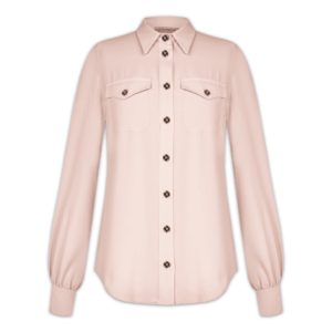 Ροζ μακρυμάνικο πουκάμισο Rinascimento - Baby Pink, XL