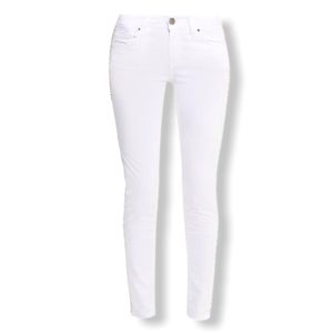 Λευκό τζιν παντελόνι με στρας Rinascimento - XL, Λευκό