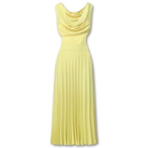 Κίτρινο μίντι πλισέ φόρεμα Rinascimento - Κίτρινο, L