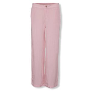 Ροζ λινή παντελόνα Kaclemen Kaffe - Ροζ, XL