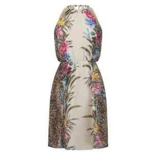 Φόρεμα με τροπικά σχέδια Jungle Rinascimento - L, Μπεζ