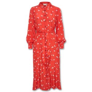 Σεμιζιέ φόρεμα Obina Kaffe - Κόκκινο, S