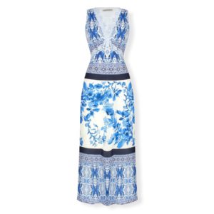 Maxi φόρεμα καλοκαιρινό Rinascimento - S, Μπλε ελεκτρίκ