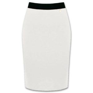 Λευκή φούστα πένσιλ Rinascimento - Λευκό, M