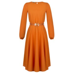 Πορτοκαλί μίντι φόρεμα Naranja Rinascimento - S, Πορτοκαλί