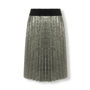 Πλισέ φούστα με παγιέτες Rinascimento - XL, Ασημί