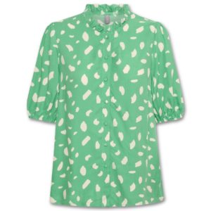 Γυναικείο κοντομάνικο πουκάμισο Assa Culture - Πράσινο, L
