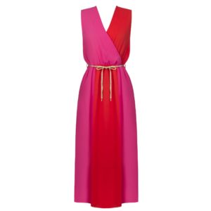 Μίντι φόρεμα Color Block Rinascimento - Κόκκινο, M