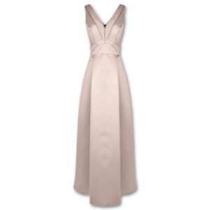 Ροζ σατέν μακρύ φόρεμα Rinascimento - Ροζ, M