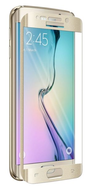 LCD προστάτης σιλικόνης για το κινητό No brand για Samsung Galaxy S6 Edge Plus, σιλικόνη, χρυσό - 52144