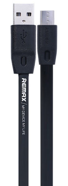 Data cable micro USB Flat, Remax Full Speed, 2m, Black, White - 14350