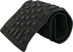 Keyboard Silicon FLEXKEYB 130 with number key (Black)