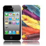 Feather Style Plastic Case for iPhone 4 / 4S/ 4 (CDMA)