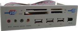 21in1 Grey Panel Cardreader USB Hub + Firewire + Audio