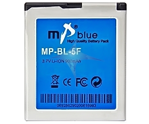 mp Blue Battery for Nokia like BL-5F
