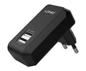 Network charger LDNIO DL-АC60 DC100 240V 5V/2,1A Universal, 2 x USB - 14285