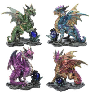 Crystal Rock Soothsayer Enchanted Nightmare Dragon Figurine