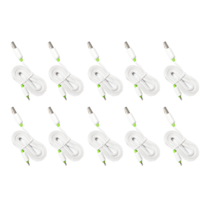 Data cables ΕΜΥ, 10pcs. For iPhone 5/6/7, 1.0m, White - 14984