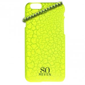 SO SEVEN IPHONE 6 6s Yellow Cracked Color +bracelet backcover