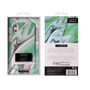 SO SEVEN CARRARE MARBLE IPHONE X XS green backcover