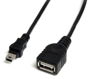 Cable DeTech USB F - USB Mini, OTG, 1m -18084
