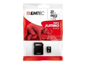 MicroSD 2GB EMTEC +Adapter CL4 mini Jumbo Super