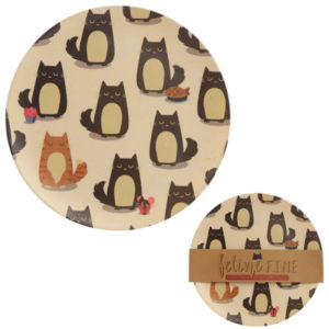 Bambootique Eco Friendly Cat Design Plate