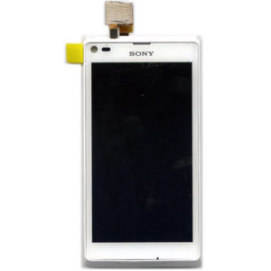 Οθονη Για Sony Xperia L -C2105-C2104 OR Με Ασπρο Τζαμι,Προσοψη Ασπρη-Frame OR