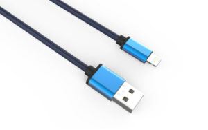 Data cable, LDNIO LS30I, Lightning (iPhone 5/6/7/SE), 3.0m, Braided, Black/Blue, Black/Red - 14395
