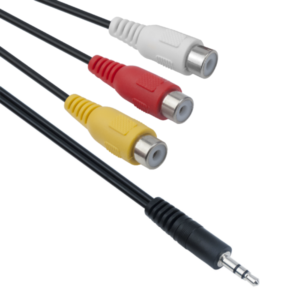 Audio cable DeTech 3.5 - 3RCA F, 25сm - 18216