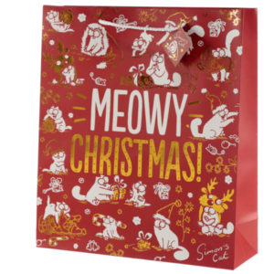 Meowy Christmas Simon s Cat Extra Large Christmas Gift Bag