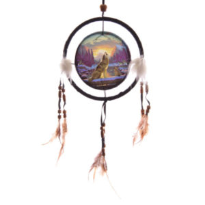 Decorative Howling at the Sunset 16cm Dreamcatcher