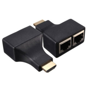 HDMI extender, No brand, through LAN CAT-5e/6, Black - 17165