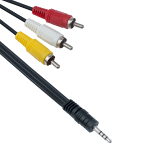 Audio cable DeTech 3.5 - 3RCA, 1.5m - 18183