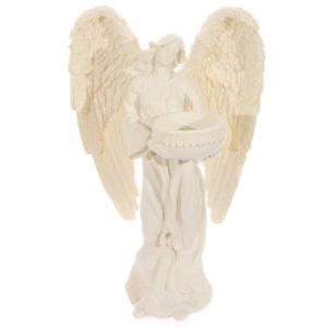 Decorative Standing Angel Cream Tealight Holder