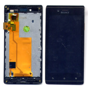 Οθονη Για Sony Xperia J - ST26 Με Μαυρο Τζαμι και Frame OR (120AFH00001)