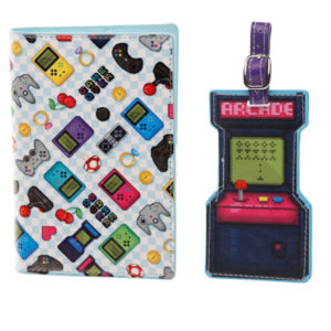 Fun Retro Gaming Game Over Luggage Tag and Passport Cover Set