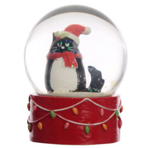 Collectable Chritmas Feline Festive Cat Snow Globe Waterball