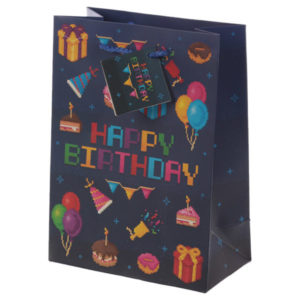 Happy Birthday Game Over Gamer Design Medium Gift Bag