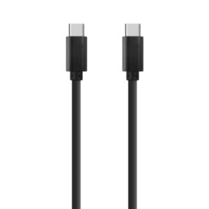 Data cable, DeTech, USB Type-C - USB Type-C 2.0, 1.0m, Black - 14965