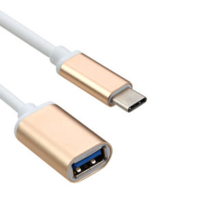 Cable, No brand, USB Type-C to USB 3.0 F, Gold - 18291