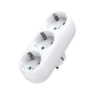 Electric Power Strip No brand, 1 to 3 way, 220V, Without cable, White - 17707