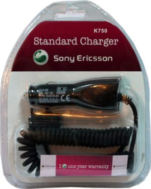 Car socket charger, No Brand, for Sony Ericsson K750/K800, 12V - 36013