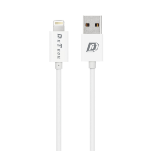 Data cables DeTech, 10pcs. For iPhone 5/6/7, 1.0m, White - 14136