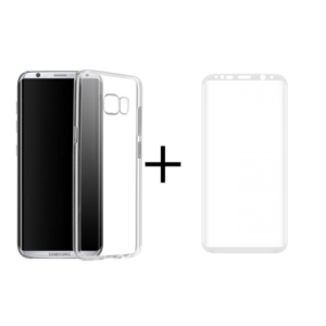 3D προστατευτικό γυαλιού + θήκη, Remax Crystal, για Samsung Galaxy S8, λευκό – 52302